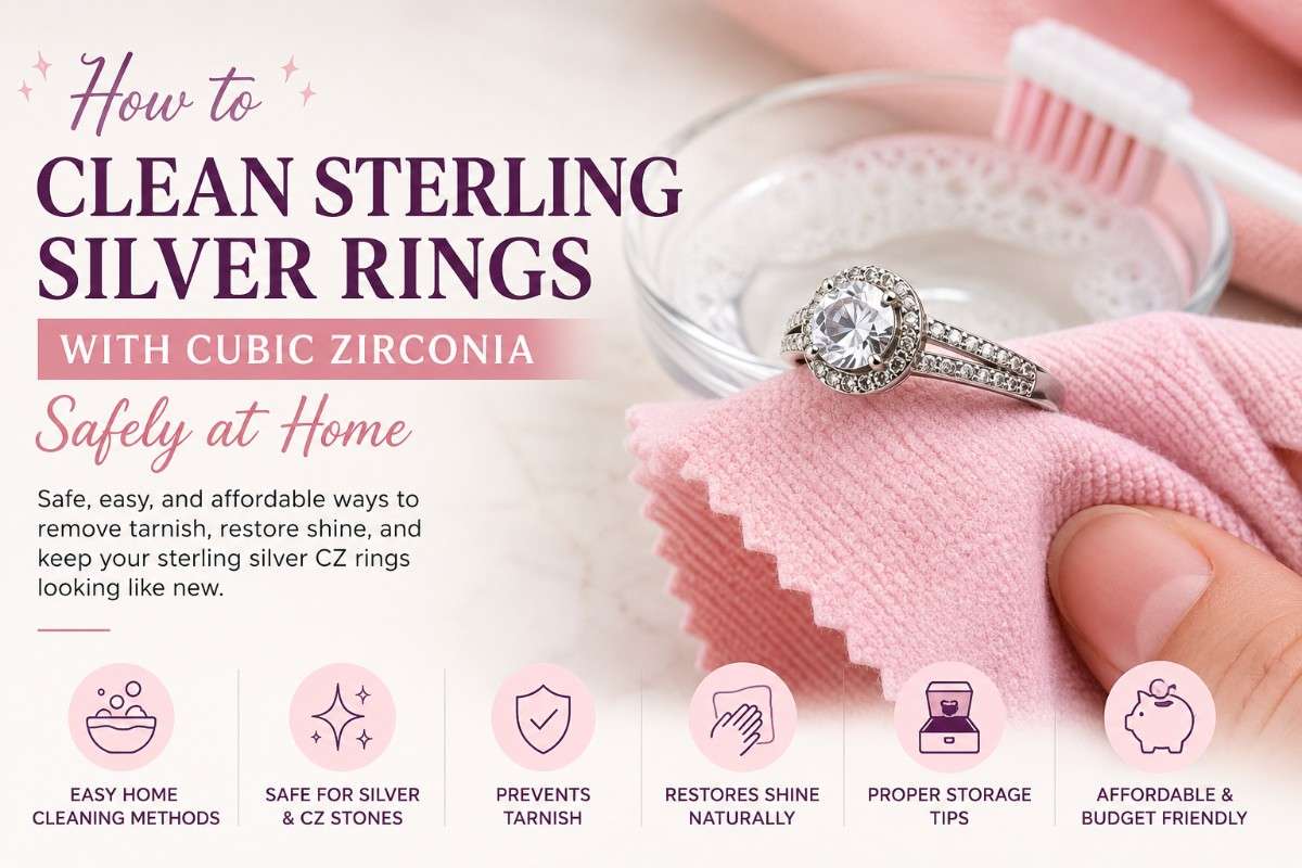 How to Clean Sterling Silver Rings With Cubic Zirconia