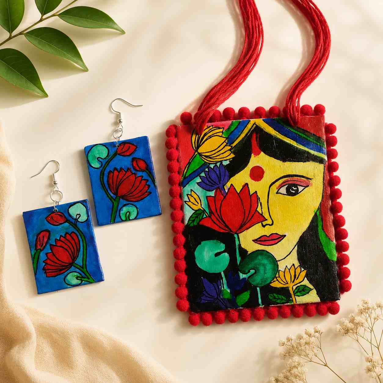 Fabric Hand-Painted Jewelry