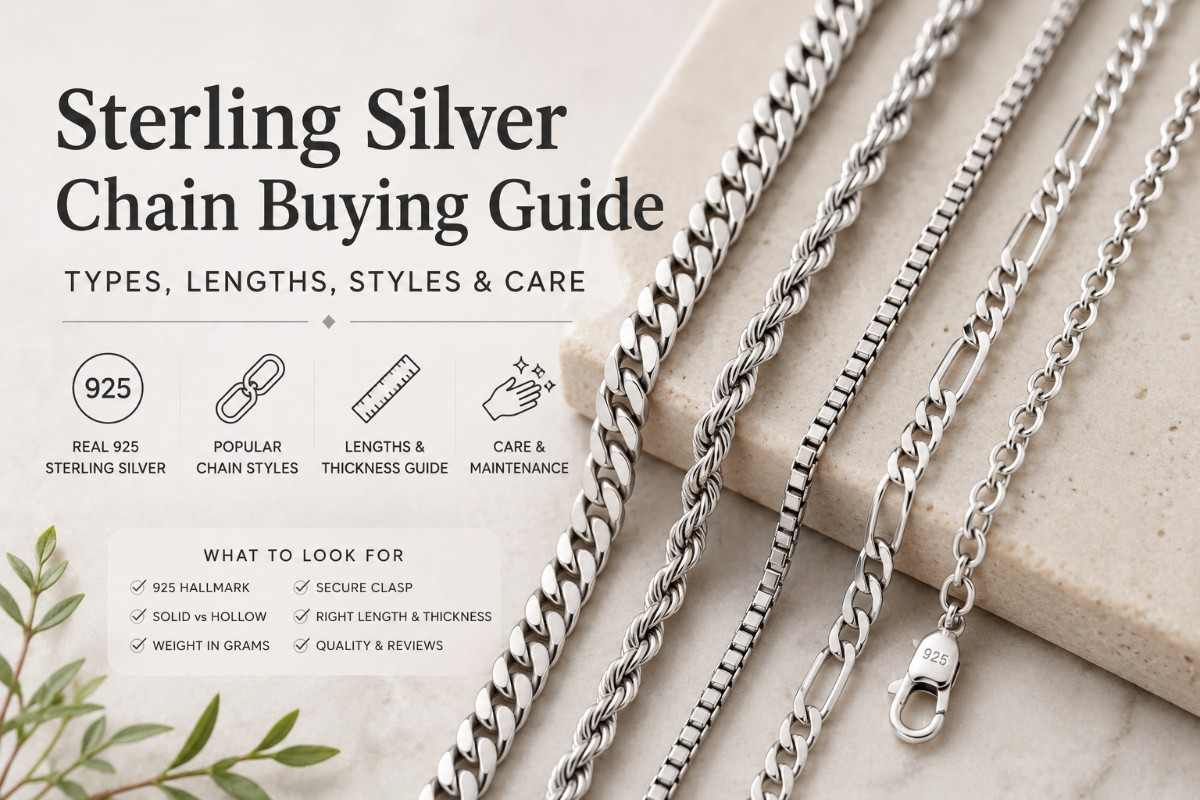 Sterling Silver Chain Buying Guide: Types, Lengths, Styles & Care