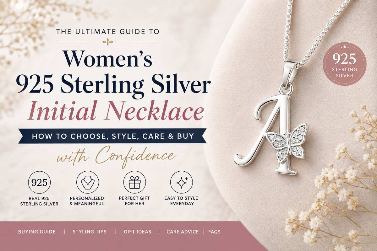Women’s 925 Sterling Silver Initial Necklace