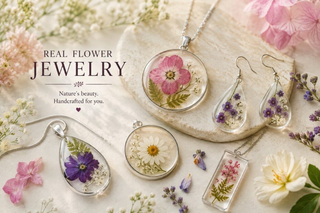 real flower jewelry